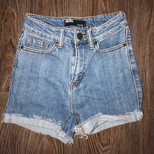 High waisted denim shorts